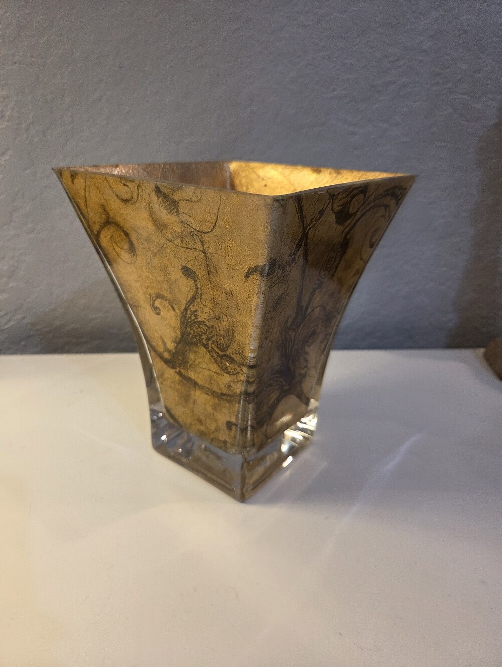 Gold Decorative Glass Vase - Brand Unspecified